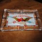 Glass Cigar Ashtray Measures 8" L x 5" W x 1" H