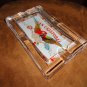 Glass Cigar Ashtray Measures 8" L x 5" W x 1" H