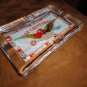 Glass Cigar Ashtray Measures 8" L x 5" W x 1" H