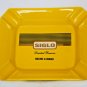 Yellow Rectangle Ashtray 4-Slots No box