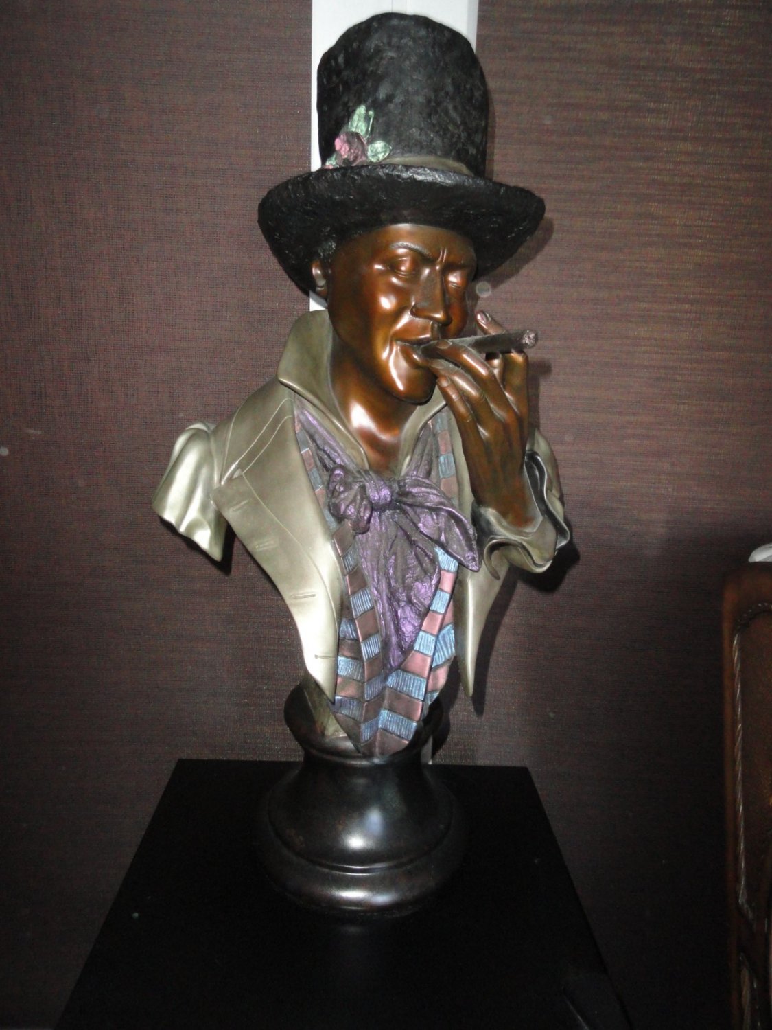 One Puff At A Time LTD Bronze Life Size Statue    31" H x 18" W