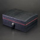 Brizard  Black Python Pattern and Red Leather Humidor 12 / 20 ct NIB
