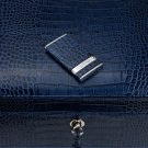 Brizard cigar humidor -Indigo Croco Pattern 30 / 40 ct with lighter USA