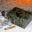 Brizard " Airflow" Camouflage and Orange Leather Humidor 30 / 40 ct USA