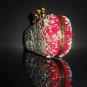Alexander McQueen Red Jeweled knuckle clutch