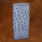Brizard American Blue Jeans Ostrich 3 Cigar Case Made in USA  NIB