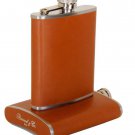 Brizard Flask 8 oz. Sunrise Tan Leather Made in USA NIB Brizard Flask 8 oz. Sunrise Tan Leather Made in USA NIB