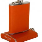 Brizard Flask 8 oz. Sunrise Orange Leather Made in USA NIB Brizard Flask 8 oz. Sunrise Orange Leather Made in USA NIB
