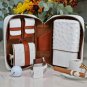 Brizard White Ostrich Traveler with lighter Made in USA NIB