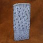 Brizard American Blue Jeans Ostrich 3 Cigar Case & Venezia Lighter NIB