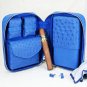 Brizard and Co Blue Ostrich Traveler Made in USA NIB