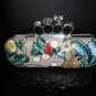 Alexander McQueen embroidered leather knuckle clutch