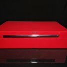 Red Lacquer Finish Wood Humidor Measures 22" L x 16" W x 4" H