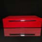 Red Lacquer Finish Wood Humidor Measures 22" L x 16" W x 4" H