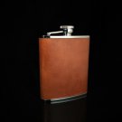 Atoll  Brown Leather  6 oz. Flask NIB