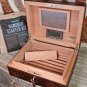 Brizard and Co Antique Saddle Ostrich " Airflow" Humidor 30 / 40 ct Made in USA