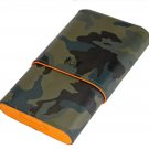 Brizard " Show Band " 5 cigar case - Camouflage and Orange Leather NIB Brizard " Show Band " 5 cigar case - Camouflage and Orange Leather NIB