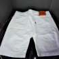 Levis 511 Slim Shorts Mens 31" White Denim Stretch Jean Summer Bermuda