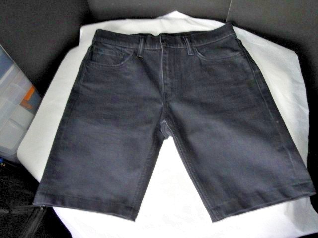 Levis 511 Slim Shorts Mens 31"  Black  Denim Stretch Jean Summer Bermuda