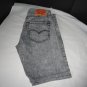 Levis 511 Slim Shorts Mens 31"  Gray Denim Stretch Jean Summer Bermuda