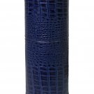Brizard and Co Indigo Croco Pattern Cylindrical Desk Humidor 10-15 ct  NIB