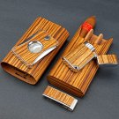 Brizard and Co Zebrawood Cigar Case , Cutter and Lighter Made in USA NIB Brizard and Co Zebrawood Cigar Case , Cutter and Lighter Made in USA NIB