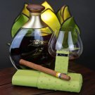 Brizard and Co Ostrich Matcha Green Case and Lighter NIB