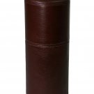 Brizard and Co Cylindrical Desk Humidor Brown Leather 10-15 ct  NIB