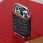 Brizard Genuine Black American Alligator and Red Leather Gatsby Lighter NIB