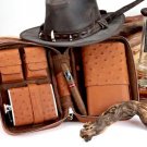 Brizard and Co Ostrich Tan Traveler Made in USA NIB