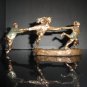 Mark Hopkins " Crack the Whip" Bronze Sculpture 11" x 4" x4"