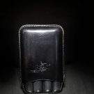 Pheasant Black Cabra  Leather Cigar Case NIB