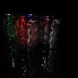 Faberge Bubble Crystal Colored Old Fashion Glasses Set of 4 in Case
