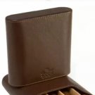Brizard " Show Band "  5  slot case - Coffee  Leather and Macassar Ebony  NIB
