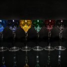 Faberge Colored Crystal Goblets 8.5" H in Blue presentation case NIB Faberge Colored Crystal Goblets 8.5" H in Blue presentation case NIB