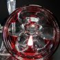 Faberge Colored Crystal Goblets 8.5" H in Blue presentation case NIB