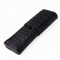 Brizard and Co." 3 Slot Case - Black Caiman Alligator Gordo Case NIB