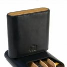Brizard " Show Band "  5  slot  case - Black Leather & Zebrawood NIB
