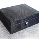 Brizard  The "Airflow" Cigar Humidor - Black Caiman  60 / 70 Count NIB