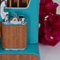 Brizard Positano Leather 5 slot Carrying Case with Gatsby Lighter NIB