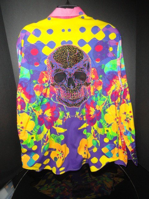 Robert Graham Crystal Ship Long Sleeve Shirt Size 2XL