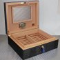 Brizard Black Alligator and Blue Leather Airflow Humidor 60 / 70 ct Made in USA