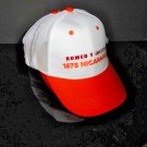 Romeo Orange and White Baseball Cap Romeo Orange and White Baseball Cap