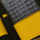 Brizard Genuine Black Caiman & Yellow Leather 5 Slot Case with cutter & lighter Brizard Genuine Black Caiman & Yellow Leather 5 Slot Case with cutter & lighter