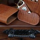 Brizard  " Show Band " 5  slot case - Lizard  Pattern  with Cutter NIB