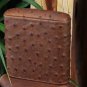Brizard " Show Band " 5 slot  case - Ostrich Antique Saddle Made in USA NIB