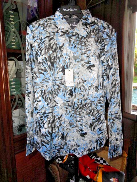 Robert Graham Blue Sadler Long Sleeve Shirt Size Small  NWTS