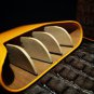Brizard  Brown Caiman and Orange Leather Traveler with cutter and lighter combo