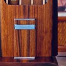 Brizard " Show Band "  5 slot  case -Rosewood with pocket lighter USA NIB