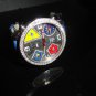 Jacob & Co  Stainless Steel 5 Five Time Zones Diamonds